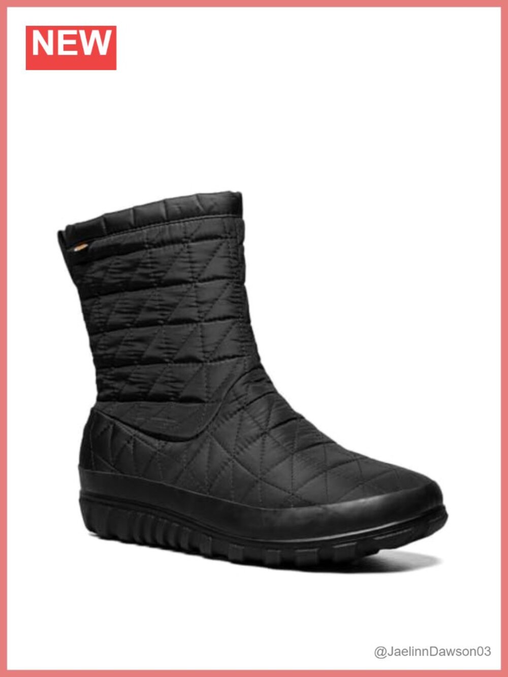 Waterproof Fleece-Lined Mid Snow Boots with Side Zipper
